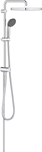 GROHE Vitalio Start System 250 Cube Flex - Duschsystem mit Umstellung (wassersparend, Wandmontage, Antikalk- System, robust), chrom, 26698000