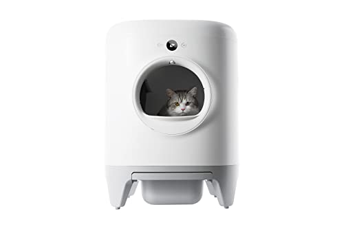 PETKIT Pura X Selbstreinigende Katzentoilette, Katzenklo Selbstreinigend mit APP-Steuerung,XSecure/Odor Removal Automatische Katzentoilette für Mehrere Katzen