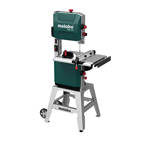 Metabo Bandsäge BAS 318 Precision WNB (619009000) Karton, Abmessungen: 665 x 980 x 1600 mm, Auflagefläche: 560 x 400 mm, Arbeitshöhe mit Untergestell: 1000 mm