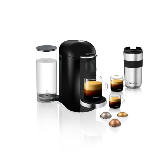 Krups Nespresso XN9008 Vertuo Plus Kaffeekapselmaschine | 5 Kaffeegrößen | 1,7 L Wassertank | automatischer Kapselauswurf | Piano Black