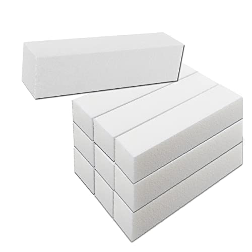 Buffer Weiss 10 Stück - Feilblock Nagelfeile Weiß – Feile für Maniküre, Pediküre und Nagelmodellage