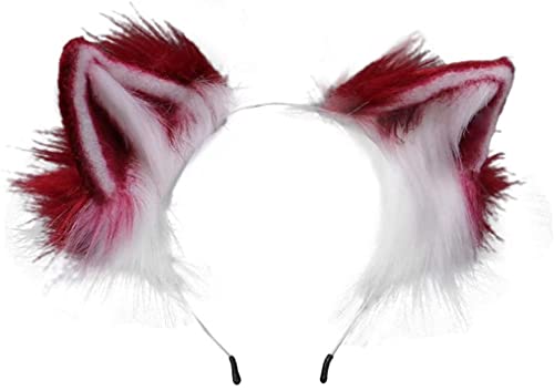 Ixkbiced Furry Plüsch Faltbares Katzenohr Stirnband Kawaii Simulation Animal Cosplay Hair Hoop