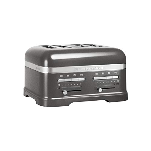 KitchenAid 5KMT4205EMS Artisan 4-Scheiben-Toaster Silver, 2500, Aluminium, Medallion Silber