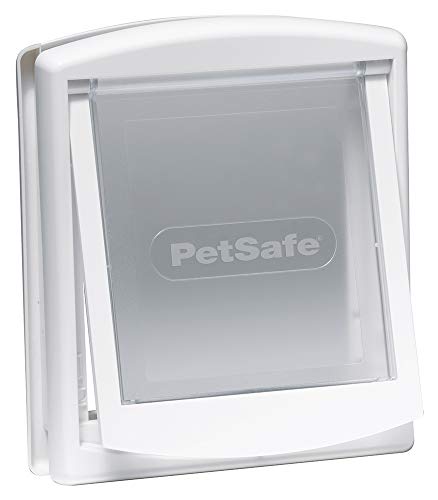 PetSafe — Originale Staywell Katzen- und Hundeklappe, 2 Eingänge — Ein- und Ausgang — Tür für Haustiere. Robustes, starres Verschlusspanel (separat erhältlich) — Weiß (S)