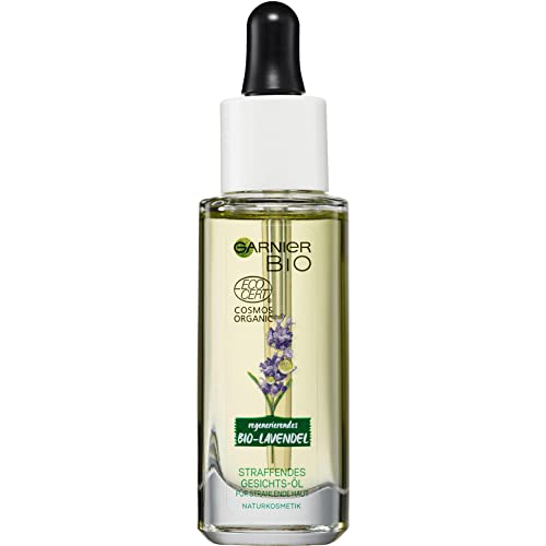 Garnier Bio Straffendes Gesichts-Öl, Anti-Aging Gesichtspflege mit Bio Lavendel, Naturkosmetik für alle Hauttypen, 1 x 30 ml