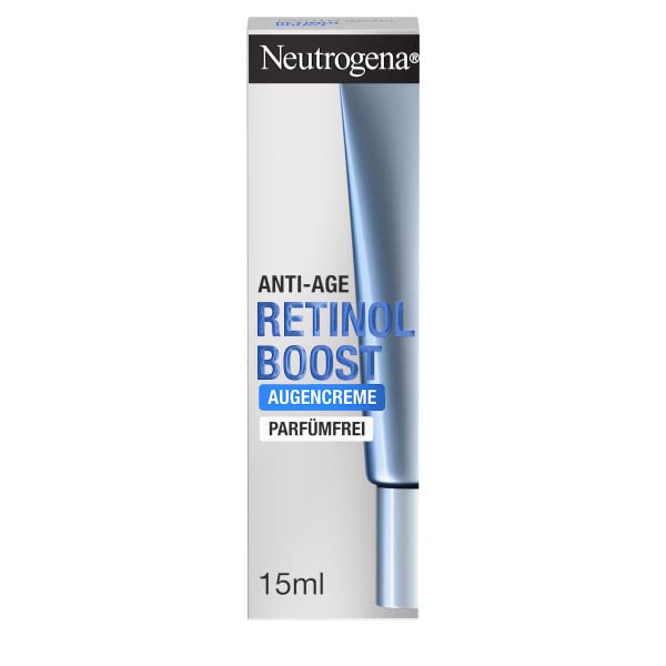 Neutrogena Retinol Boost Augencreme (15ml), effektive Anti-Age Augenpflege Creme & wirksame Feuchtigkeitspflege mit Retinol, Myrtenblatt-Extrakt & Hyaluronsäure für jünger & gesund aussehende Haut