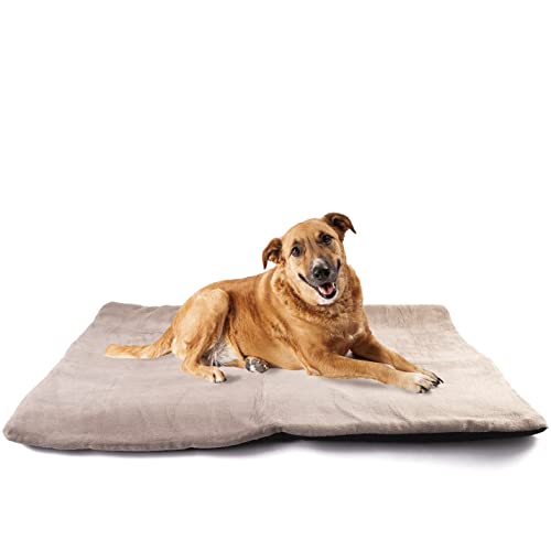 vitazoo Hundedecke waschbar in grau in 70 x 100 cm – Thermodecke / Hundekissen – für ausgewachsene Hunde, Welpen und auch Katzen – weich und flauschig