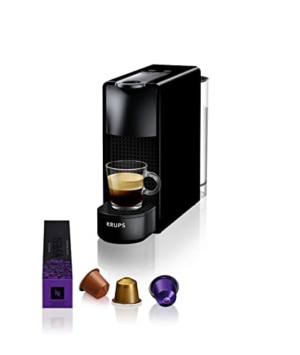 Krups Nespresso Essenza Mini ‎XN1108 Kaffeekapselmaschine | 19 bar | Energiesparmodus | 1260 W | ‎0,6 Liter | 8.03 x 3.31 x 12.99 cm | schwarz | Energieklasse A