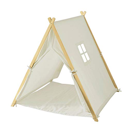 SoBuy® OSS02-W Spielzelt Zelt für Kinder mit 2 Türen und einem Fenster Spielhaus Weiß BHT ca.: 104x110x100cm