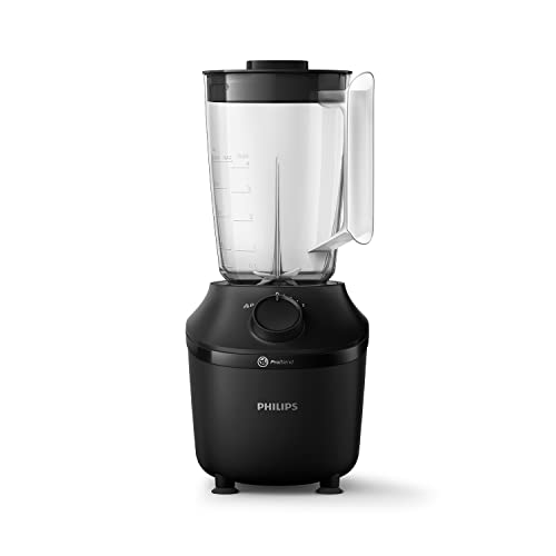 Philips Standmixer und Smoothie Maker – 450W, 1.9-Liter-Behälter, Rezepte-App, 1 Geschwindigkeitsstufe + Impulsfunktion, ProBlend, Ice-Crush-Funktion und mobile Trinkflasche (HR2041/41)