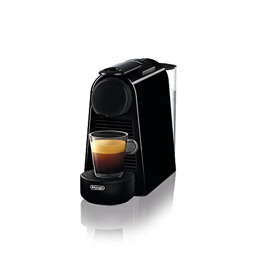 De'Longhi Nespresso Essenza Mini EN 85.B Kaffeekapselmaschine Welcome Set mit Kapseln in unterschiedlichen Geschmacksrichtungen 19 bar Pumpendruck,Platzsparend,1370W,0.6ml,32.5 x 11 x 20.5 cm,Schwarz