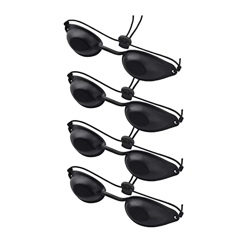 4 Stuck UV-Schutzbrille Augenschutzbrillen Premium Solarium Schutzbrille LED Schutzbrille Sonnenschutz für Kosmetische Patienten, UV-Brille für LED-Lichttherapie, IPL-Haarentfernung, UV-Schutz