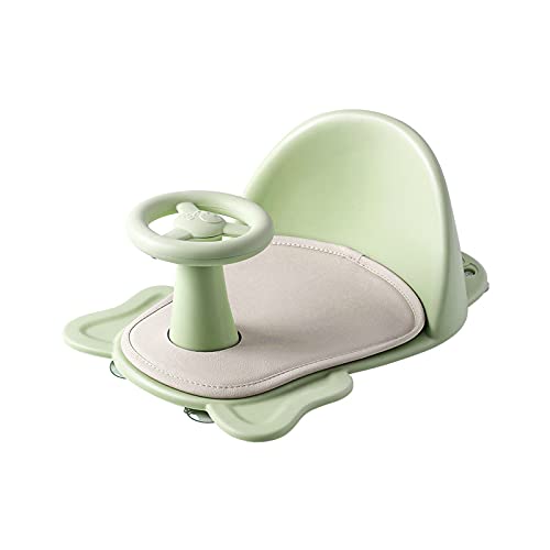 iFCOW Baby-Badesitz, rutschfeste Baby-Badewannen-Sitz, Baby-Dusch-Sitz, Baby-Badesessel mit Anti-Rutsch-Matte Rückenlehne, grün