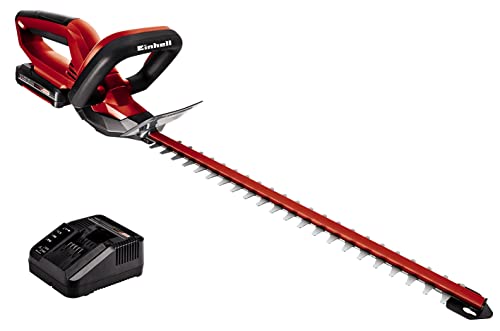 Einhell Akku Heckenschere GC-CH 1846 Li Kit Power X-Change (18 V, 46 cm Schnittlänge, 15 mm Zahnabstand, ergonomischer Griff, inkl. 2,0 Ah Akku und Ladegerät)