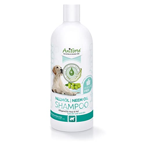 AniForte Neemöl Shampoo für Hunde 500ml - Hundeshampoo gegen Juckreiz Hund, Pflegeprodukt, Hautfreundlich, Pflegend & leicht kämmbar, Fellpflege & Fellglanz, Angenehm im Geruch