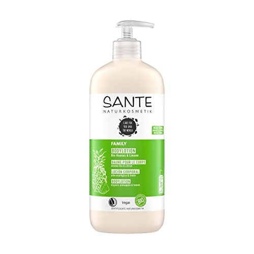 SANTE Naturkosmetik Bodylotion Bio Ananas & Limone, Geschmeidige Haut, Zartweich & pflegend, Vegan, Bio-Extrakte, 500ml