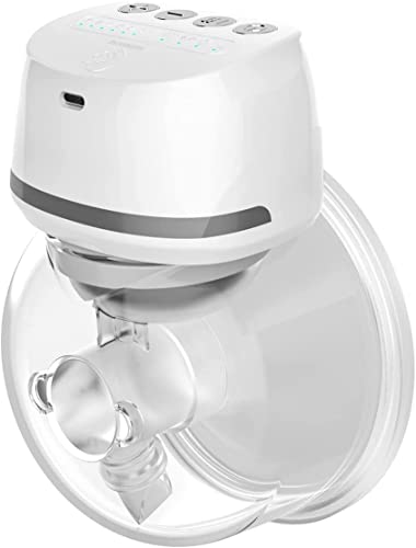 Milchpumpe Elektrisch Tragbar, Bellababy Milchpumpe Elektrische Geräuscharm und Schmerzlos,4 Modi und 6 Stufen Saugen,Tragbare Elektrische Milchpumpe, 24mm