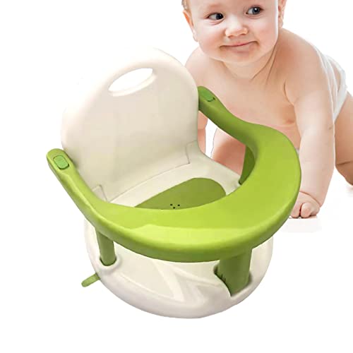 Baby-Badewannensitz, abnehmbarer 12,6-Zoll-Zaun-Design-Baby-Badestuhl, rutschfester Badestuhl für Kleinkinder mit Wassersprüh-Design, stabiles Dusch-Badewannenkissen, Kleinkind- und Wannensitz