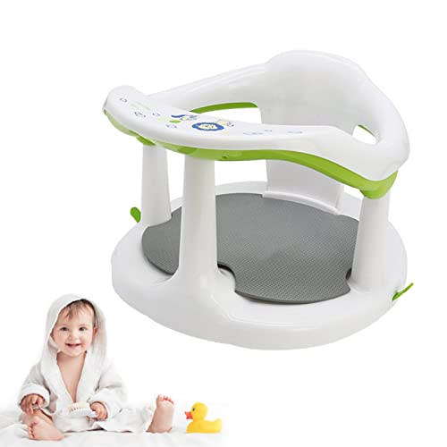 Baby-Badewannensitz - Rutschfeste Baby-Badesitz-Duschstühle für Kleinkinder | Baby-Badestuhl für Kleinkinder zum Aufsitzen, süße Baby-Badewannensitze für 6-18 Monate Sutli