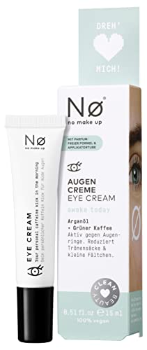 Nø awake tøday Eye Cream Augencreme mit Arganöl, grünem Kaffee und Kieselerde – feuchtigkeitsspendende Augenpflege gegen Fältchen, Augenringe und Tränensäcke | 15 ml (1er Pack)