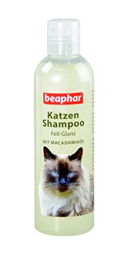 Katze 18283 Shampoo Fell-Glanz | Katzenshampoo für glänzendes Fell | Mit Macadamiaöl | Zur Katzen-Fellpflege | pH neutral | 250 ml