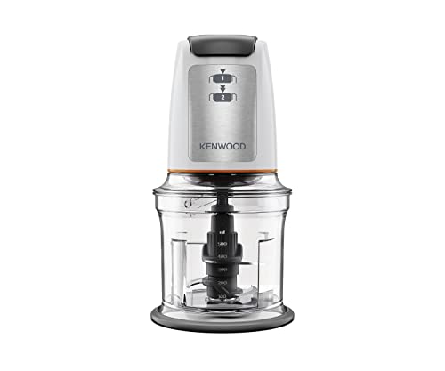 Kenwood Easy Chop CHP61.100WH Zerkleinerer, elektrischer Mini Universalzerkleinerer mit 2 Geschwindigkeitsstufen, 0,5 l Arbeitsbehälter, 500 Watt, Weiß