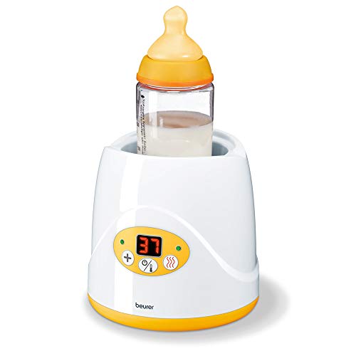 Beurer BY 52 Babykost- und Fläschchenwärmer, Erwärmen und Warmhalten von Babynahrung, 8 Minuten Aufwärmzeit, digitale Temperaturanzeige, passend für alle handelsüblichen Babyflaschen