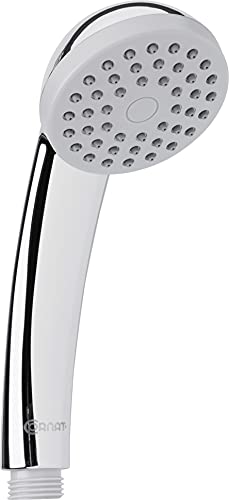 Cornat Handbrause 'Amarela' - 67 mm Kopfdurchmesser - verchromt - 1 Strahlart - Anti-Kalk & Wasserspareinsatz / Brausekopf für Dusche & Badewanne / ECO-Duschbrause / TECB3472