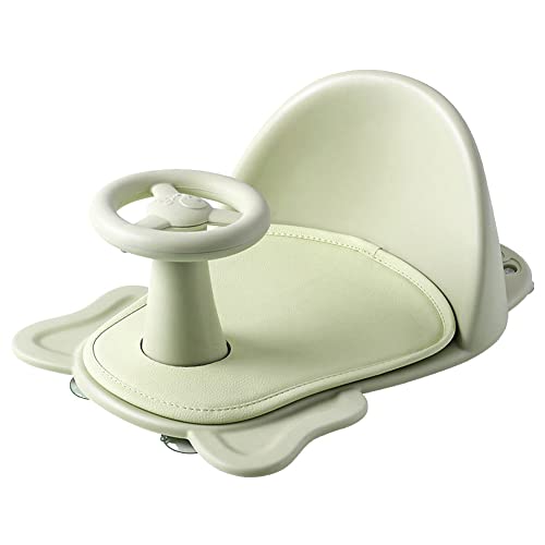 Badewannensitz für Kleinkinder - Rutschfester Baby-Badewannensitz - Badewannensitz für Neugeborene mit Rückenlehnenunterstützung und Saugnäpfen Wannensitze für Babys Wukesify