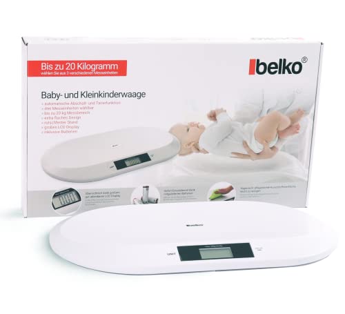 Belko® Babywaage flach digital bis 20kg Baby Waage Stillwaage Tierwaage Kinderwaage Säuglingswaage