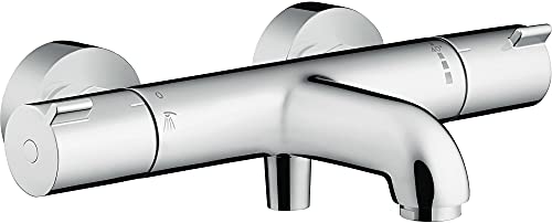 hansgrohe Aufputz Wannenthermostat Ecostat (Thermostatarmatur für 2 Funktionen) Chrom