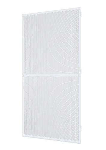 Windhager Insektenschutz Spannrahmen-Tür Plus, Fliegengitter Alurahmen für Türen, individuell kürzbar, 100 x 210 cm, Weiß, 04308