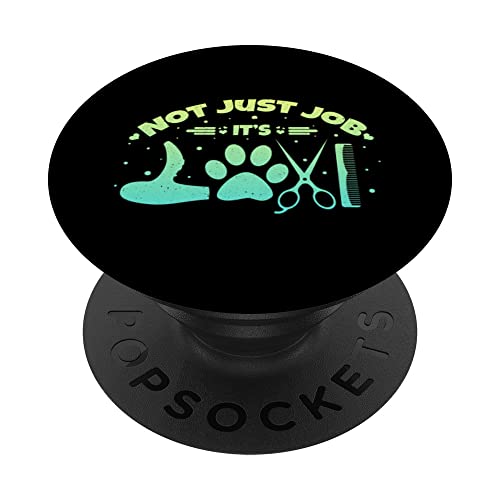 Nicht nur ein Job, es ist Liebe, Hundefriseur Barber Furolog PopSockets mit austauschbarem PopGrip