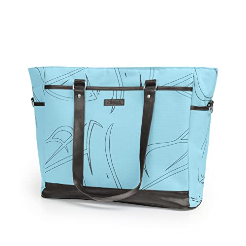 Hauck Wickeltasche Sammy Bag inklusive Wickelunterlage, isolierter Flaschenhalter, Utensilientasche, Große Babywickeltasche, Blau