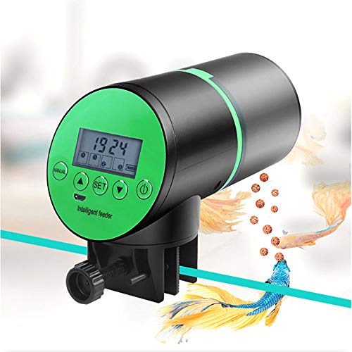Winbang Fischfutterautomat Automatischer, Automatischer Fischfutterspender Fütterungs-Timer Wiederaufladbarer Fischfutter Dispenser mit USB-Ladekabel für Aquarium Fischtank