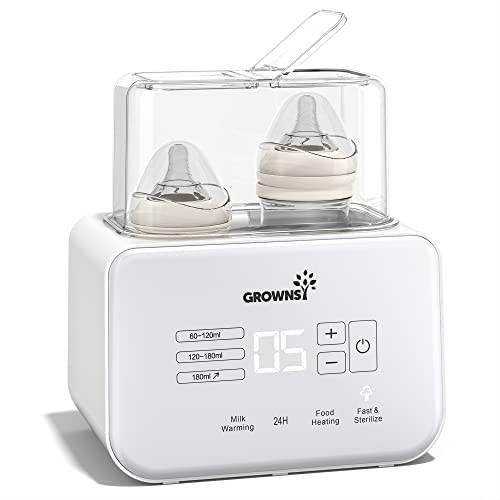 Flaschenwärmer baby, Sterilisator für babyflaschen 8-in-1Fast Babynahrungsheizung & Abtauung BPA-freier Fläschchenwärmer,Babykostwärmer mit LCD-Display