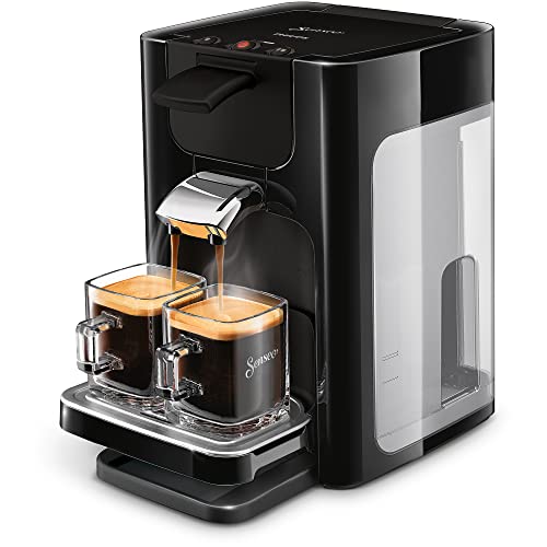 Philips Domestic Appliances HD7865/60 Senseo Quadrante Kaffeepadmaschine, Edelstahl, mit Kaffee Boost Technologie, 1.45 Watt, 1.2 Liter, 19 x 27 x 29 cm, Schwarz