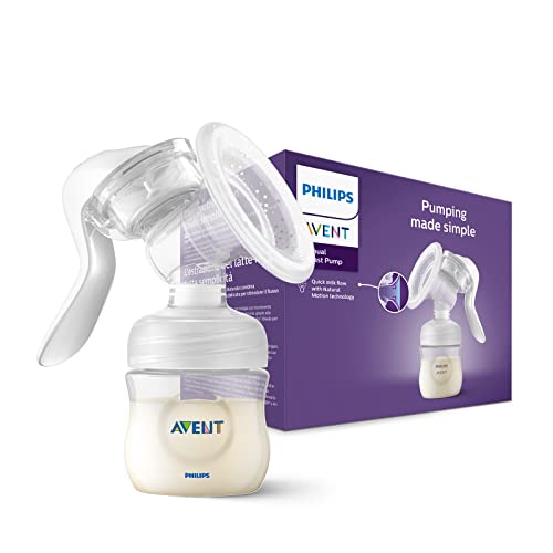 Philips Avent Handmilchpumpe - einfaches Abpumpen, mit Natural-Motion Technologie (Modell SCF430/01), Transparent