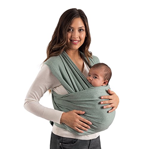 Laleni Tragetuch Baby Neugeborene aus 100% Bio-Baumwolle - Babytragetuch bis 15 kg mit ergonomischer Passform, Einfach Anzuziehen für Mütter und Väter, Waschmaschinengeeignet - Grün