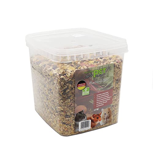 Eggersmann Uncle Pet - Premium Hamsterfutter - Müsli für Hamster mit der natürlichen Kraft aus Kräutern und Gemüse (2,5 kg Eimer)