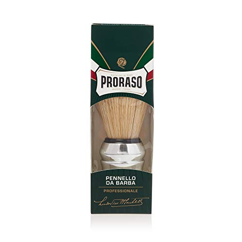 Proraso (Grüne Linie) - Rasierpinsel, Naturborste und verchromter Kunststoffgriff, 1 Stück (1er Pack)
