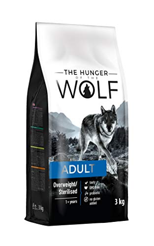 The Hunger of the Wolf Hundefutter für ausgewachsene übergewichtige oder sterilisierte Hunde aller Rassen, Trockenfutter mit Huhn Light Formula - 3 kg