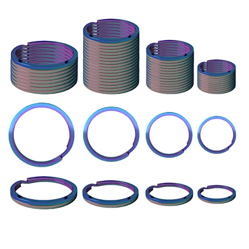 DYLYMX Schlüsselrings,robust rund Schlüsselringe Metallring Runde in 4 Größen 15mm 20mm 25mm 30mm je 5 Pcs