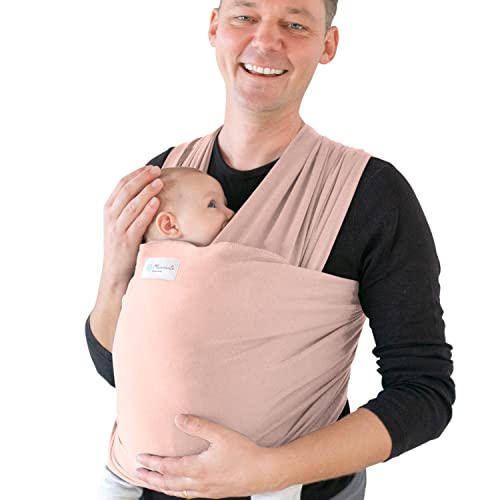 MAMMACITA® Tragetuch Baby von Hebamme - Baby Tragetuch Neugeborene - OEKO-TEX Elastisches Babytragetuch Neugeborene ab Geburt bis 15kg - Tragetuch Baby 5m lang - Baby Tragetuch mit Tasche & Anleitung