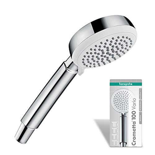hansgrohe Duschkopf Crometta 100 (Regendusche, 4 Strahlarten), weiß/chrom