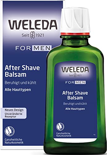 WELEDA Bio FOR MEN After Shave Balsam, erfrischendes Naturkosmetik Balsam zur Pflege und Beruhigung der Haut nach der Rasur, Lotion für reichhaltige Pflege und Schutz vor dem Austrocknen (1 x 100 ml)