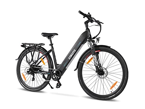 ESKUTE E-Bike Polluno mit 36V 14.5Ah Samsung-Zellen Akku bis zu 100km Lange Range Elektrofahrrad 28 Zoll Pedelec 250W BAFANG Heckmotor E-Citybike Hollandrad