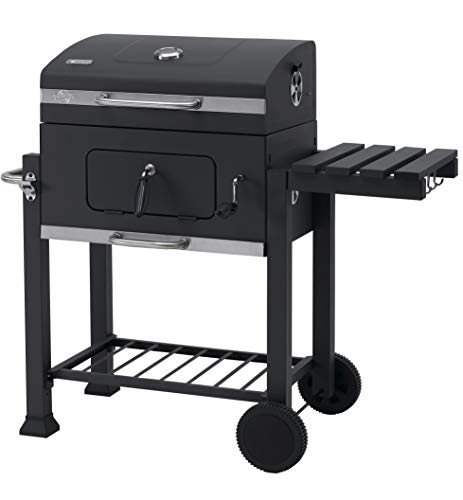 tepro Holzkohlegrill Grillwagen Toronto Click, Grillfläche: ca. 56 x 41,5 cm, Anthrazit/Edelstahl