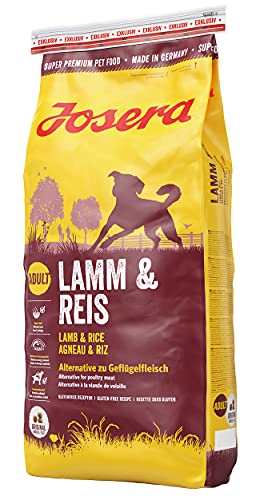 JOSERA Lamm & Reis (1 x 15 kg) | Hundefutter mit Lamm als einziger, tierischer Eiweißquelle | Super Premium Trockenfutter für ausgewachsene Hunde | 1er Pack