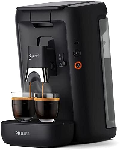 Philips Senseo Maestro Kaffeepadmaschine mit 200 Pads, Kaffeestärkewahl und Memo-Funktion, 1,2 Liter Wasserbehälter, Grünes Produkt, Farbe: Schwarz (CSA260/65)